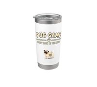 Funny Pug Game Dog Lover Gift Stainless Steel Insulated Tumbler