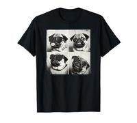 Funny pug in the vintage photo machine style, pug T-Shirt