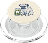 Funny Pug Looking Sad Sitting Next to Pickles Dog Lover PopSockets PopGrip for MagSafe