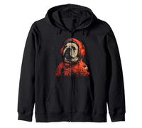 Funny Pug Lovers Dog Astronaut In The Space Zip Hoodie