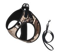 Funny Pug Pattern,Pet Harness,Adjustable Reflective Dog Harness,Pet Leash Vest,M