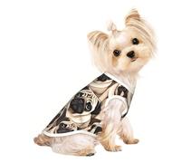 Funny Pug Pattern Print Dog Cat T-Shirt, Cute Breathable Tank Top For Small Puppy Kitten Indoor Outdoor Wear