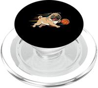 Funny Pug Playing Basketball Puppy Sports PopSockets PopGrip for MagSafe