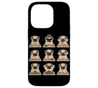 Funny Pug Playing Poker Card Game Dog Lover Cute Case for iPhone 14 Pro