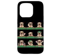 Funny Pug Playing Poker Card Game Dog Lover Cute Case for iPhone 15 Pro