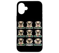 Funny Pug Playing Poker Card Game Dog Lover Cute Case for iPhone 16 Plus