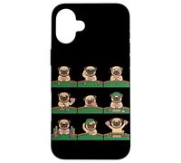 Funny Pug Playing Poker Card Game Dog Lover Cute Case for iPhone 16 Plus