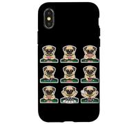 Funny Pug Playing Poker Card Game Dog Lover Cute Case for iPhone X/XS