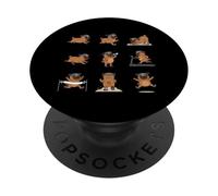 Funny Pug Running Marathon Jogger Dog Lover Cute PopSockets Adhesive PopGrip