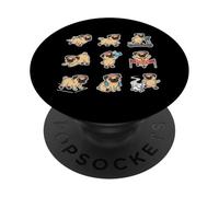 Funny Pug Running Marathon Jogger Dog Lover Cute PopSockets Adhesive PopGrip