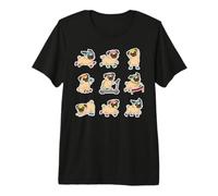 Funny Pug Running Marathon Jogger Dog Lover Cute Premium T-Shirt