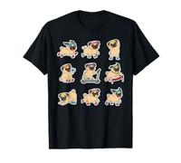 Funny Pug Running Marathon Jogger Dog Lover Cute T-Shirt