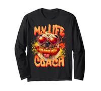Funny Pug s Dog Life Coach s Cute Greedy Pug Long Sleeve T-Shirt