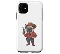 Funny Pug Sheriff Cowboy Design Case for iPhone 11
