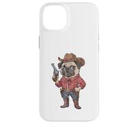 Funny Pug Sheriff Cowboy Design Case for iPhone 14 Plus