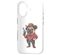 Funny Pug Sheriff Cowboy Design Case for iPhone 17
