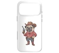 Funny Pug Sheriff Cowboy Design Case for iPhone 17 Pro Max