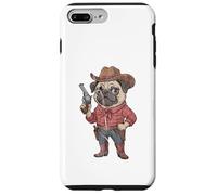 Funny Pug Sheriff Cowboy Design Case for iPhone 7 Plus/8 Plus