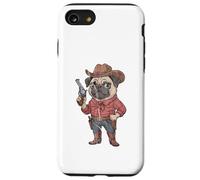 Funny Pug Sheriff Cowboy Design Case for iPhone SE (2020) / 7/8