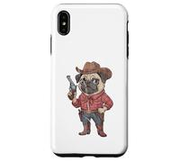 Funny Pug Sheriff Cowboy Design Case for iPhone XS Max