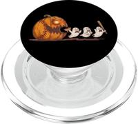 Funny Pumpkin Chasing Ghosts Halloween Baseball PopSockets PopGrip for MagSafe