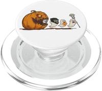 Funny Pumpkin Chasing Ghosts Halloween Lacrosse PopSockets PopGrip for MagSafe