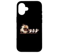 Funny Pumpkin Chasing Ghosts Halloween Soccer Mom Case for iPhone 16