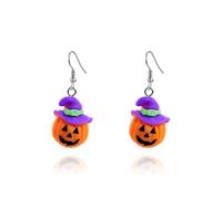 Funny Pumpkin Earrings for Halloween Thanksgiving Cute Pumpkin Dangle Earrings Fall Halloween Thanksgiving Pumpkin Earrings for Women, Acrylic, No Gemstone