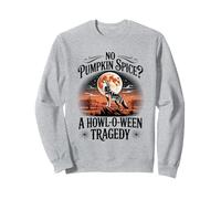 Funny Pumpkin Spice Shortage Howling Coyote Fall Scene Sweatshirt