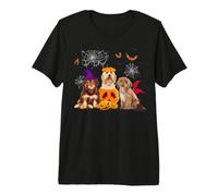 Funny Pumpkin Witch Cockapoo Matching Dog Premium T-Shirt