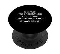 Funny Pun Language Joke Grammar Geek, Linguist Humor PopSockets Adhesive PopGrip