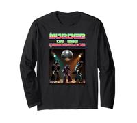 Funny Pun Murder on the Dance Floor Crows Disco Dancing Long Sleeve T-Shirt