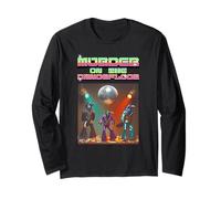 Funny Pun Murder on the Dance Floor Crows Disco Dancing Long Sleeve T-Shirt