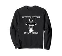 Funny Pun Outstanding in My Field Scarecrow Farming Dad Joke Sweatshirt
