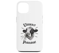 Funny Pun Utterly Fabulous Holstein Cow Case for iPhone 13