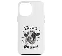 Funny Pun Utterly Fabulous Holstein Cow Case for iPhone 13 Pro Max