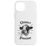 Funny Pun Utterly Fabulous Holstein Cow Case for iPhone 14 Plus