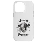 Funny Pun Utterly Fabulous Holstein Cow Case for iPhone 14 Pro Max