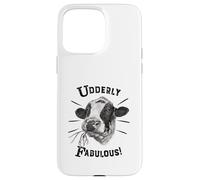 Funny Pun Utterly Fabulous Holstein Cow Case for iPhone 15 Pro Max