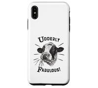 Funny Pun Utterly Fabulous Holstein Cow Case for iPhone XS Max