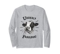 Funny Pun Utterly Fabulous Holstein Cow Long Sleeve T-Shirt