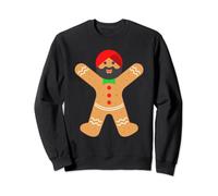 Funny Punjabi Indian Men's Turban Gingerbread Man Sweatshirt