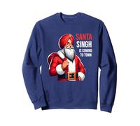 Funny Punjabi Indian Santa Singh is Coming to Town Sweatshirt