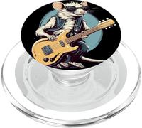 Funny Punk Rocker Rat with electric Guitar Costume PopSockets PopGrip for MagSafe