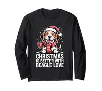 Funny Puppy Dog Xmas Christmas is Better with Beagle Love Long Sleeve T-Shirt