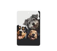 Funny Puppy Dogs Car Air Fresheners Cards 4 Pcs Long Lasting Car Fresheners Gifts for Men Women Auto Aromatherapy Tablets Hanging Scented Card Rearview Mirror Pendant - Lavender Scent