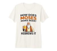 Funny Purim Passover Moses Hebrews Beer Lover Jewish Matzah Premium T-Shirt