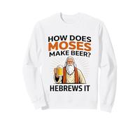 Funny Purim Passover Moses Hebrews Beer Lover Jewish Matzah Sweatshirt