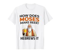 Funny Purim Passover Moses Hebrews Beer Lover Jewish Matzah T-Shirt