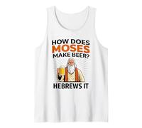 Funny Purim Passover Moses Hebrews Beer Lover Jewish Matzah Tank Top